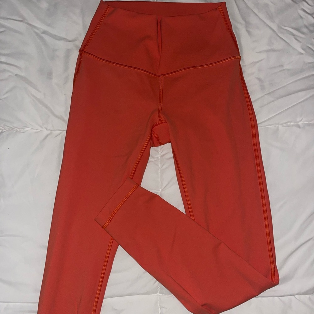 Lululemon Orange High-Waisted Leggings